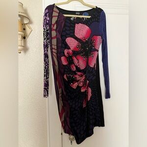 DESIGUAL Size 12 (“XL”) Mixed Media Women's Dress